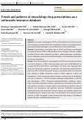 Cover page: Trends and patterns of neurotology drug prescriptions on a nationwide insurance database