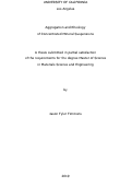 Cover page: Aggregation and Rheology of Concentrated Mineral Suspensions