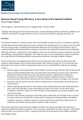 Cover page: Behavior-Based Energy Efficiency: A Case Study of the Oakland EcoBlock Final Project Report