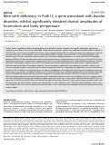 Cover page: Mice with deficiency in Pcdh15, a gene associated with bipolar disorders, exhibit significantly elevated diurnal amplitudes of locomotion and body temperature.