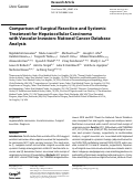 Cover page: Comparison of Surgical Resection and Systemic Treatment for Hepatocellular Carcinoma with Vascular Invasion: National Cancer Database Analysis