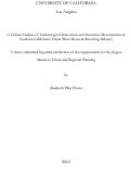 Cover page: A Critical Analysis of Technological Innovation and Economic Development in Southern California's Urban Water Reuse And Recycling Industry
