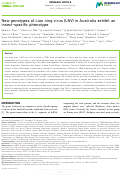 Cover page: New genotypes of Liao ning virus (LNV) in Australia exhibit an insect-specific phenotype