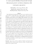 Cover page: A Convex Pseudolikelihood Framework for High Dimensional Partial Correlation Estimation with Convergence Guarantees