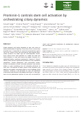 Cover page: Prominin‐1 controls stem cell activation by orchestrating ciliary dynamics