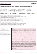 Cover page: Serum serotonin levels in patients with epileptic seizures