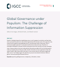 Cover page: Global Governance under Populism: The Challenge of Information Suppression