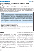 Cover page: Using Expression and Genotype to Predict Drug Response in Yeast