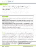 Cover page: Attitudes and knowledge regarding health care policy and systems: a survey of medical students in Ontario and California