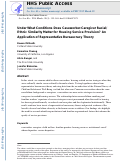 Cover page: Under What Conditions Does Caseworker-Caregiver Racial/Ethnic Similarity Matter for Housing Service Provision? An Application of Representative Bureaucracy Theory.