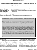 Cover page: Unexpected Arrest-Related Deaths in America: 12 Months of Open Source Surveillance