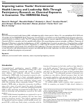 Cover page: Improving Latino Youths' Environmental Health Literacy and Leadership Skills Through Participatory Research on Chemical Exposures in Cosmetics