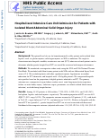 Cover page: Hospital-level intensive care unit admission for patients with isolated blunt abdominal solid organ injury.