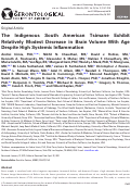 Cover page: The Indigenous South American Tsimane Exhibit Relatively Modest Decrease in Brain Volume With Age Despite High Systemic Inflammation