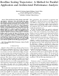 Cover page: Roofline Scaling Trajectories: A Method for Parallel Application and Architectural Performance Analysis