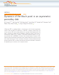 Cover page: Dynamics of the Bloch point in an asymmetric permalloy disk