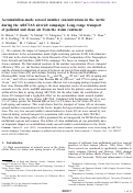 Cover page: Accumulation‐mode aerosol number concentrations in the Arctic during the ARCTAS aircraft campaign: Long‐range transport of polluted and clean air from the Asian continent