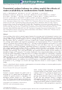 Cover page: Terrestrial carbon balance in a drier world: the effects of water availability in southwestern North America