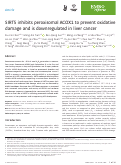 Cover page: SIRT5 inhibits peroxisomal ACOX1 to prevent oxidative damage and is downregulated in liver cancer