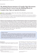 Cover page: The Multiple Representations of Complex Digit Movements in Primary Motor Cortex Form the Building Blocks for Complex Grip Types in Capuchin Monkeys