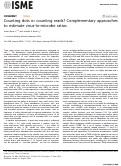 Cover page: Counting dots or counting reads? Complementary approaches to estimate virus-to-microbe ratios