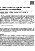 Cover page: A community-engaged infection prevention and control approach to Ebola