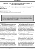 Cover page: Traumatic Fetal Intracranial Hemorrhage Suggested by Point-of-Care Ultrasound