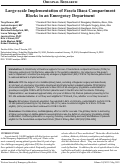 Cover page: Large-scale Implementation of Fascia Iliaca Compartment Blocks in an Emergency Department