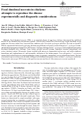 Cover page: Focal duodenal necrosis in chickens: attempts to reproduce the disease experimentally and diagnostic considerations