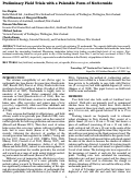 Cover page: Preliminary Field Trials with a Palatable Form of Norbormide