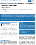 Cover page: Unilateral Hypertrophy of Tensor Fasciae Latae: A Report of Two Cases