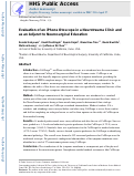 Cover page: Evaluation of an iPhone Otoscope in a Neurotrauma Clinic and as an Adjunct to Neurosurgical Education.