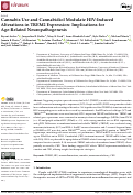 Cover page: Cannabis Use and Cannabidiol Modulate HIV-Induced Alterations in TREM2 Expression: Implications for Age-Related Neuropathogenesis.