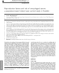 Cover page: Reproductive factors and risk of oesophageal cancer, a population-based nested case–control study in Sweden