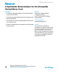 Cover page: A Systematic Nomenclature for the Drosophila Ventral Nerve Cord