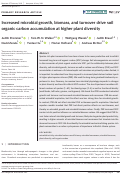 Cover page: Increased microbial growth, biomass, and turnover drive soil organic carbon accumulation at higher plant diversity