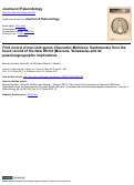 Cover page: First record of buccinid genus Chauvetia (Mollusca: Gastropoda) from the fossil record of the New World (Miocene, Venezuela) and its paleobiogeographic implications