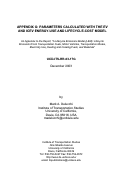 Cover page: Appendix G: Parameters Calculated With The EV and ICEV Energy-Use and Lifexyxle-Cost Model