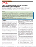 Cover page: Rab7—a novel redox target that modulates inflammatory pain processing