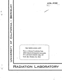 Cover page: LARGE ANGLE SCATTERING OF NEGATIVE PIONS IN ALUMINUM, COPPER, AND LEAD