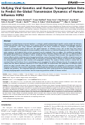 Cover page: Unifying Viral Genetics and Human Transportation Data to Predict the Global Transmission Dynamics of Human Influenza H3N2