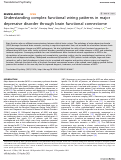 Cover page: Understanding complex functional wiring patterns in major depressive disorder through brain functional connectome