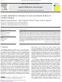 Cover page: A simple algorithm for estimation of source-to-detector distance in Compton imaging