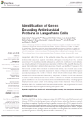 Cover page: Identification of Genes Encoding Antimicrobial Proteins in Langerhans Cells