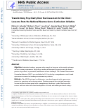 Cover page: Transforming Psychiatry from the Classroom to the Clinic: Lessons from the National Neuroscience Curriculum Initiative