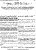 Cover page: Development of MQXF: The Nb3Sn Low- $\beta$ Quadrupole for the HiLumi LHC