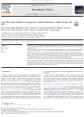 Cover page: Low CD4 nadir linked to widespread cortical thinning in adults living with HIV