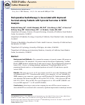 Cover page: Perioperative radiotherapy is associated with improved survival among patients with synovial sarcoma: A SEER analysis