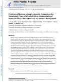 Cover page: Predictors of Burnout Among Community Therapists in the Sustainment Phase of a System-Driven Implementation of Multiple Evidence-Based Practices in Children’s Mental Health