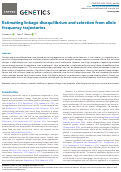 Cover page: Estimating linkage disequilibrium and selection from allele frequency trajectories.